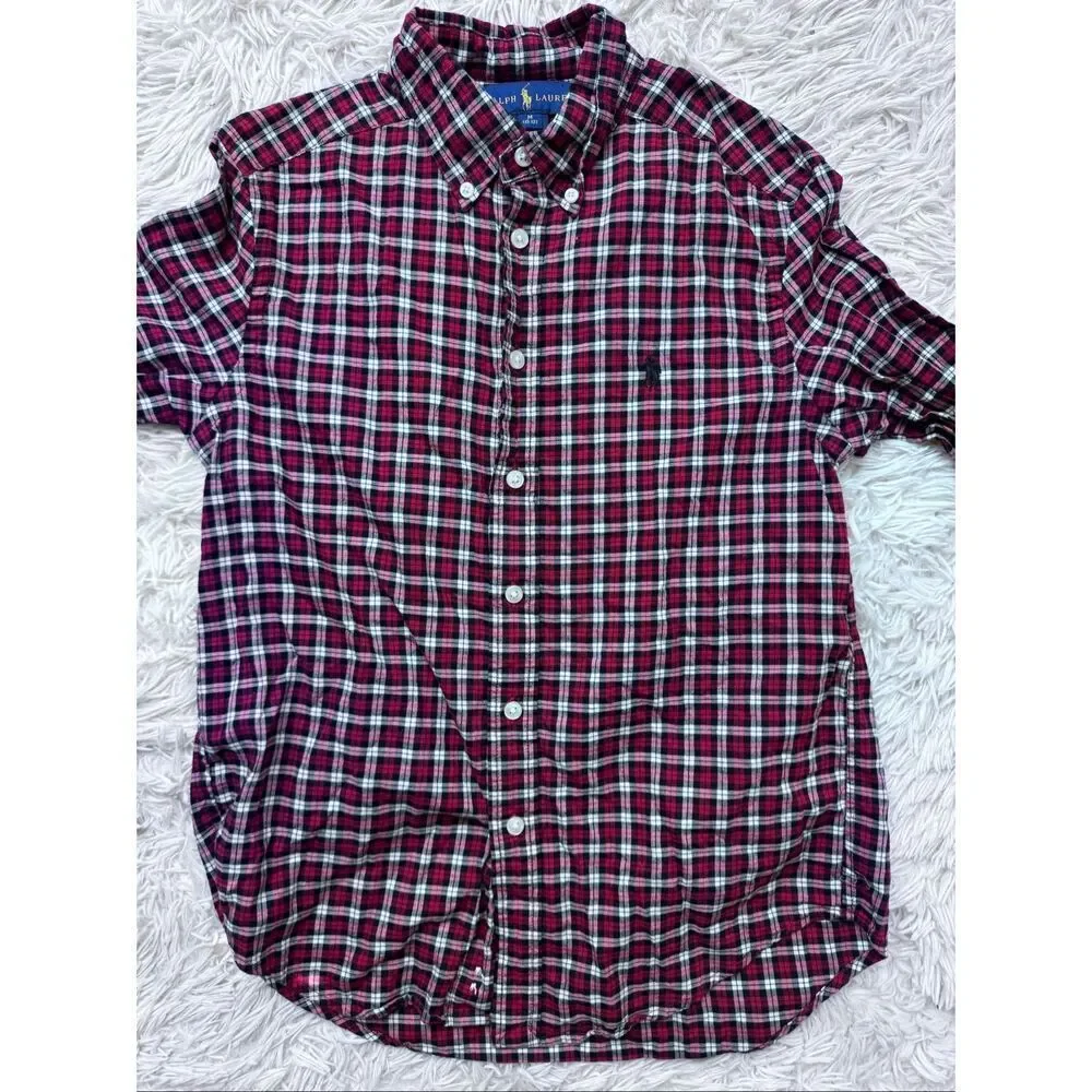 3 piece boys button down dress shirts & vest bundle size 10-12 by Ralph Lauren